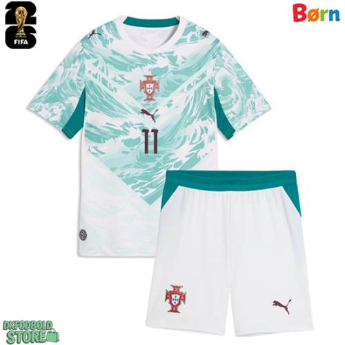 Portugal Joao Felix #11 Replika Babytøj Udebanesæt Børn VM 2026 Kortærmet (+ Korte bukser)